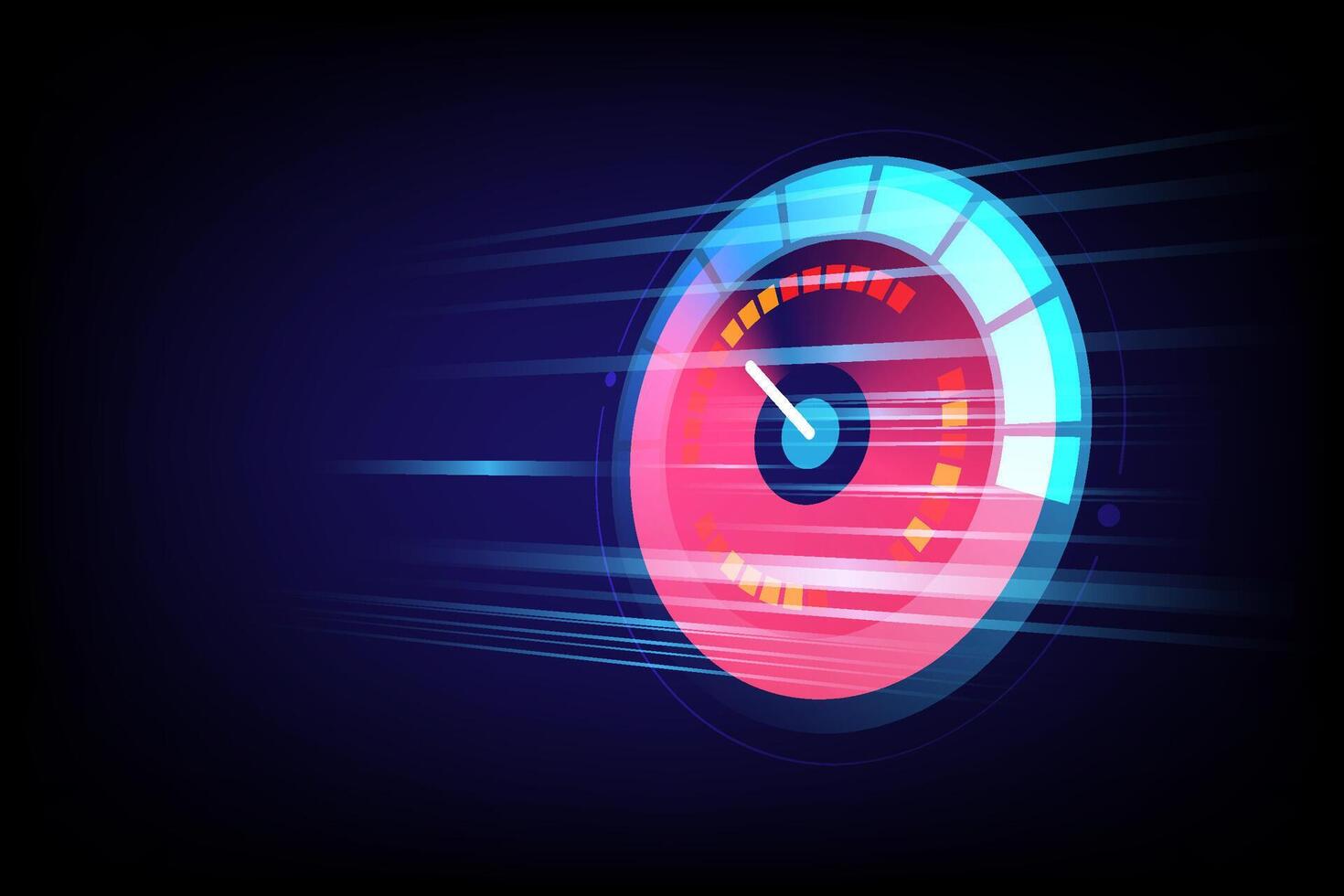 Dashboard meter futuristic interface, hi tech computer digital technology concept vector