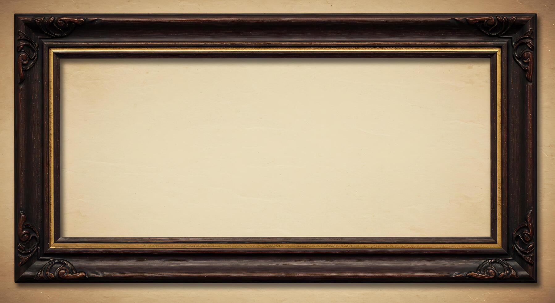 An empty frame with a brown background photo