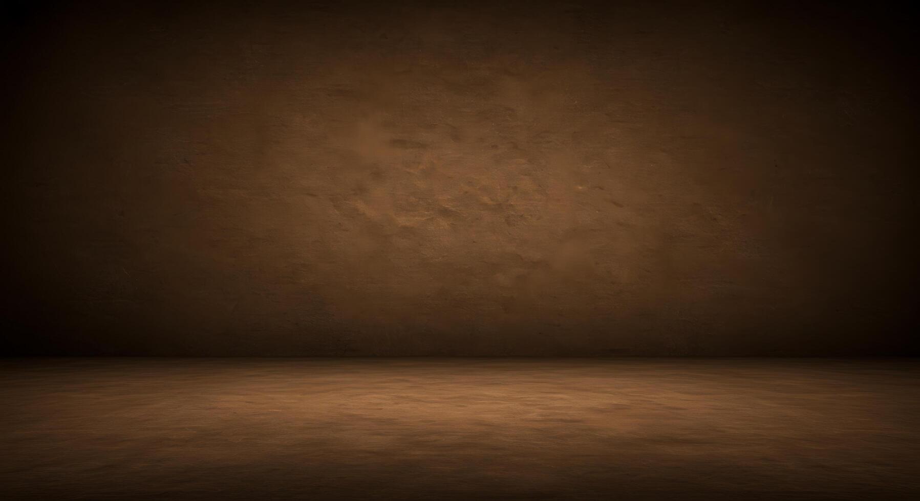 An empty room with a dark wall and a light floor photo