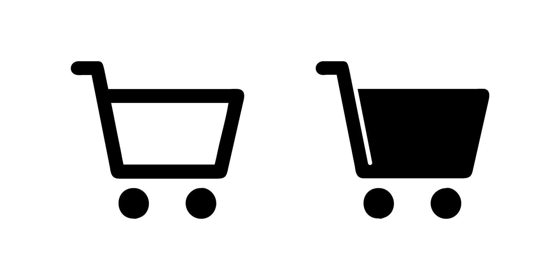 icon set featuring carts, ideal for shopping and e commerce designs. vector