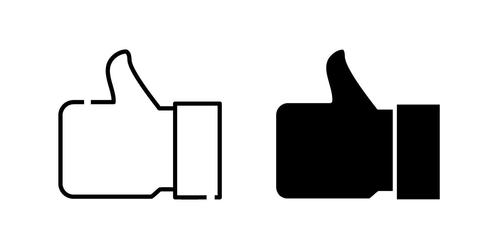 icon set featuring thumb up symbols, perfect for approval and social designs. vector