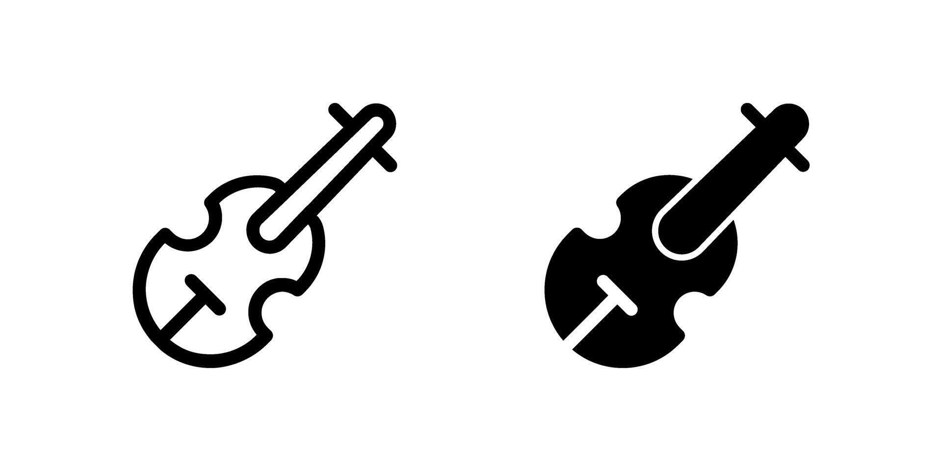 icon set depicting violins, ideal for music and classical designs. vector