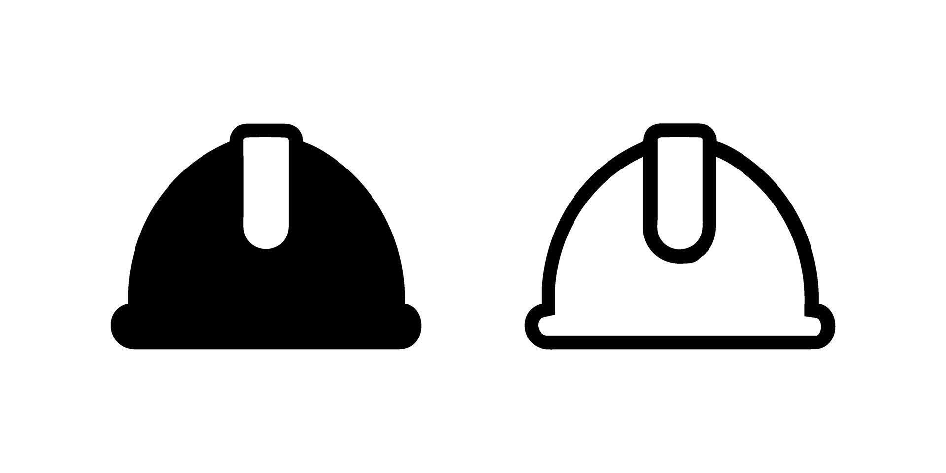 icon set featuring work helmets, perfect for safety and construction designs. vector