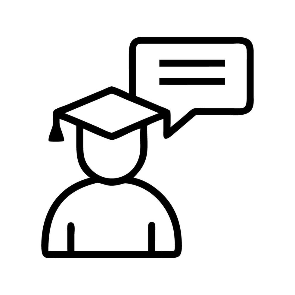 Valedictorian Graduation Speech Icon vector