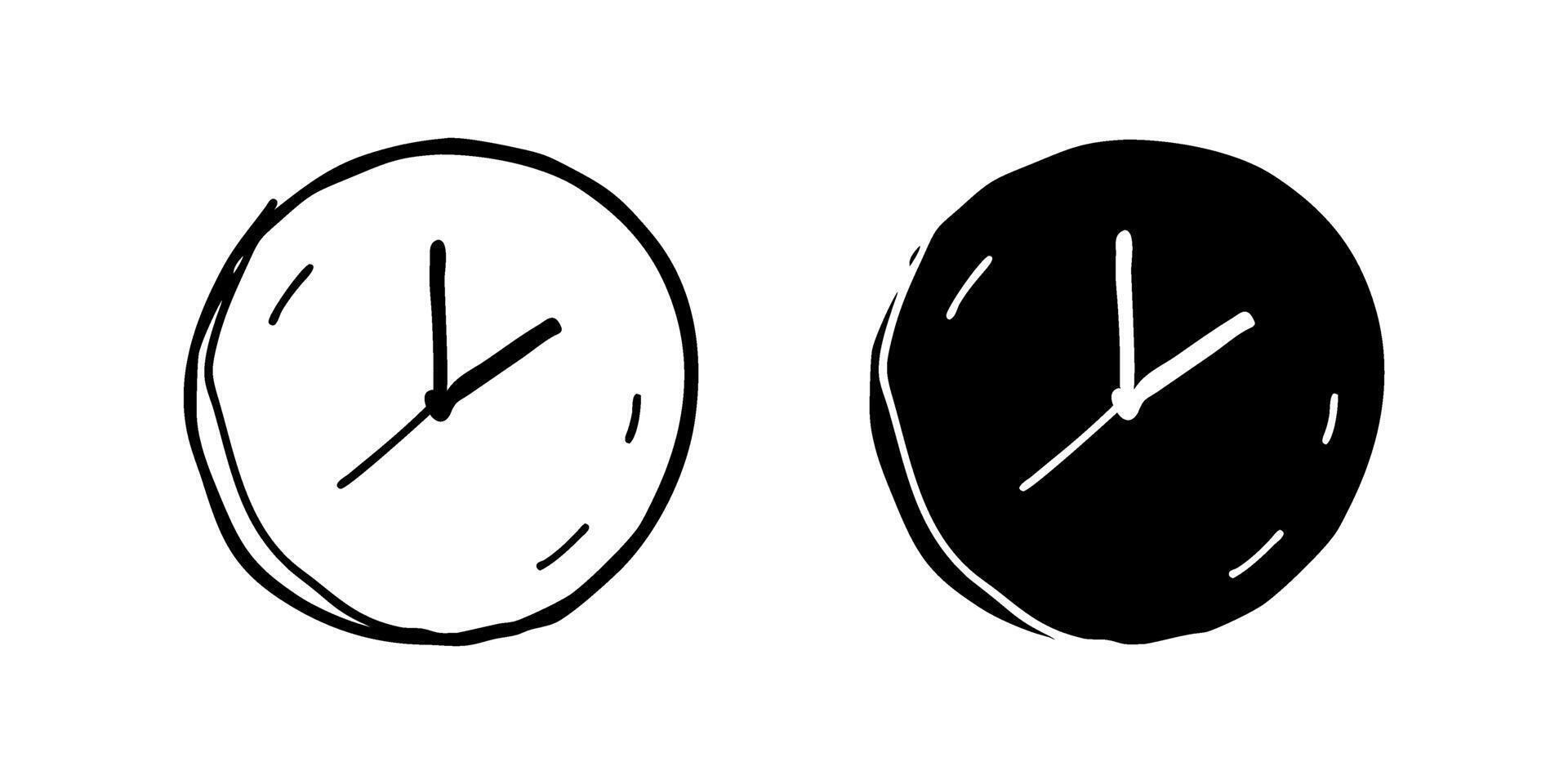 icon set featuring clocks, perfect for time and schedule designs. vector