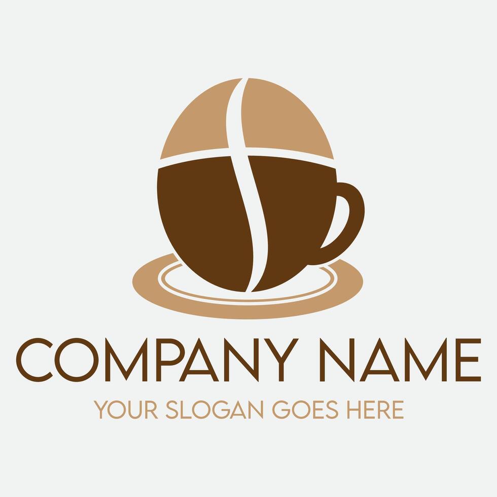 A coffee shop logo reflects warmth tradition. vector