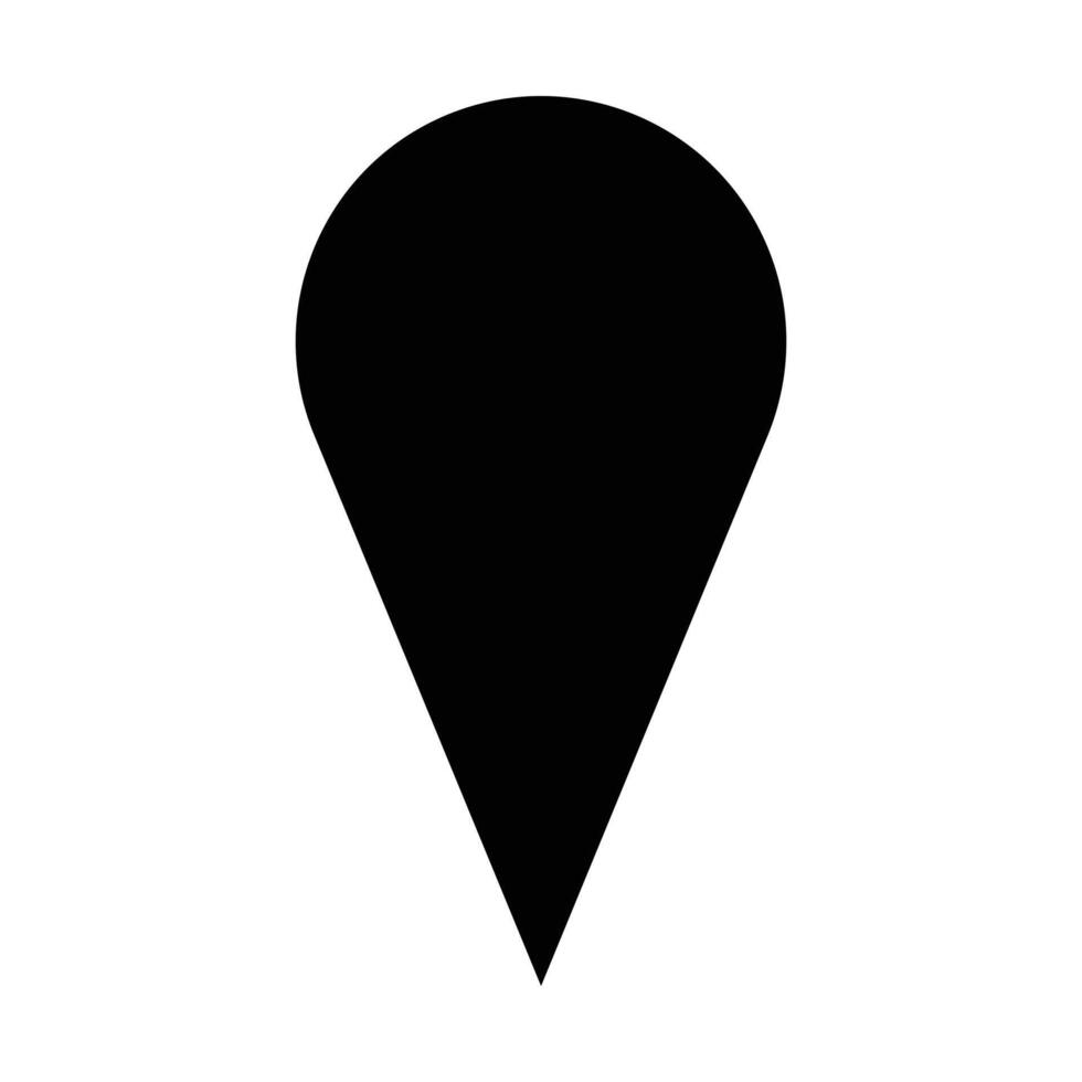 Location icon. Pin point icon. Black location pointer symbol isolated on white background. Map pointer icon. Map pointer icon for web site design. vector