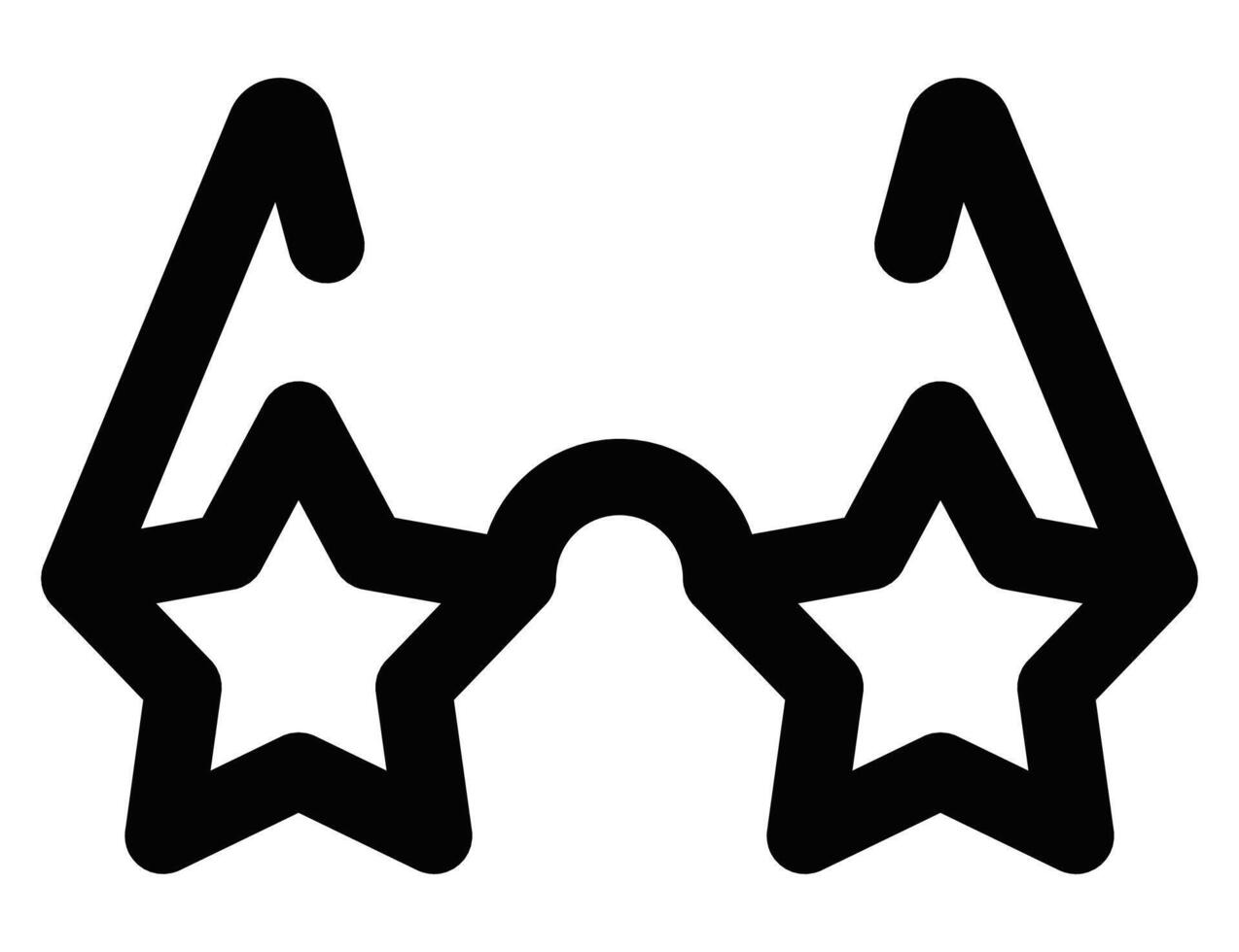 Glasses icon with stars on it vector