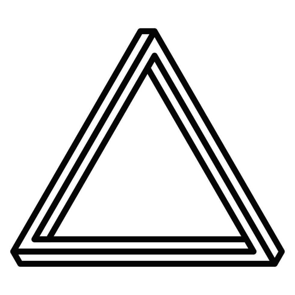 A triangle with a black outline on a white background vector