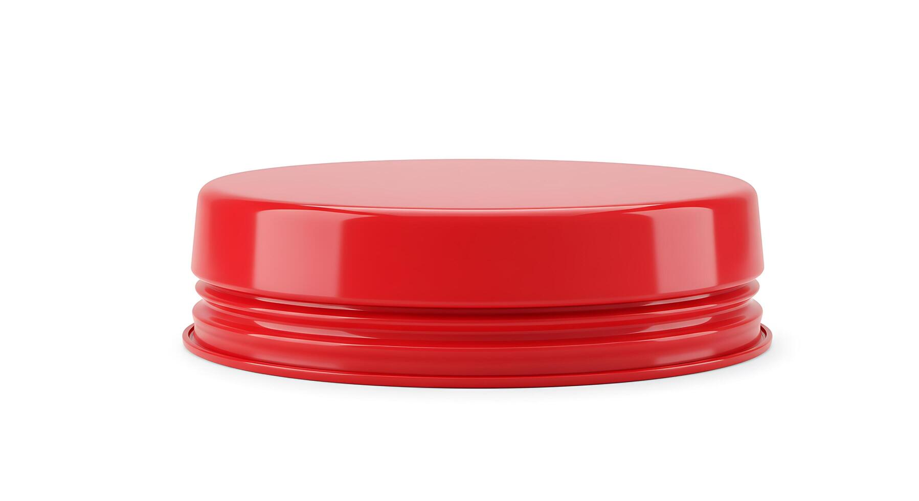 Red plastic cap with a white background photo