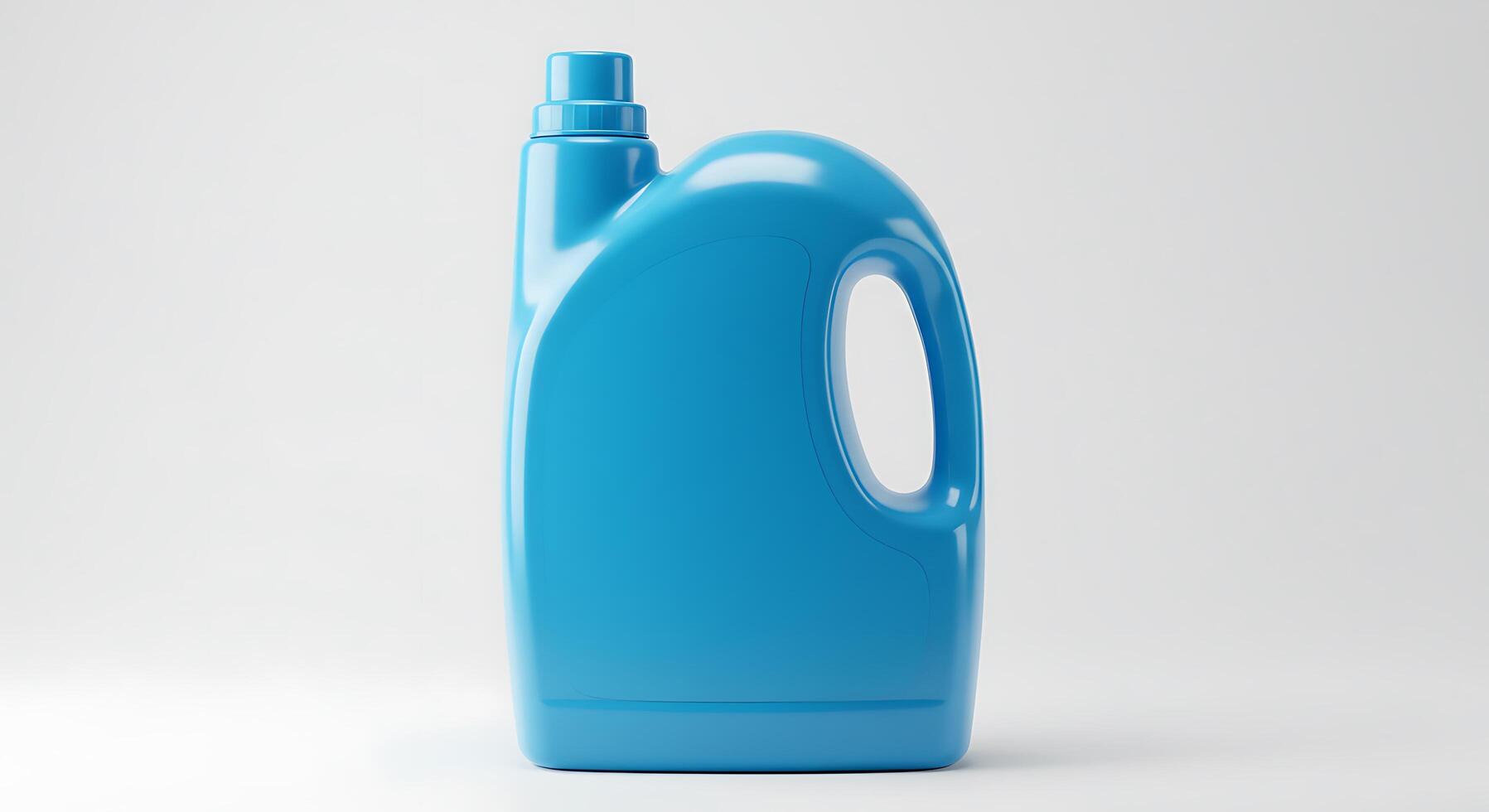A blue plastic bottle with a handle on it photo
