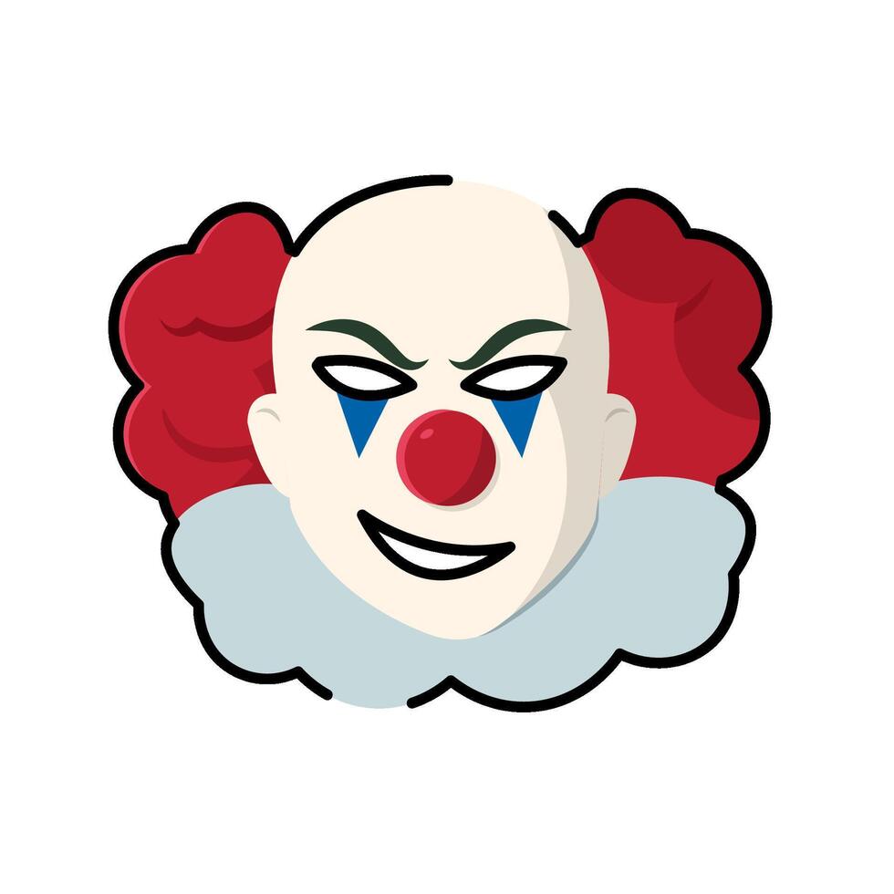 Isolated clown icon halloween illustration vector