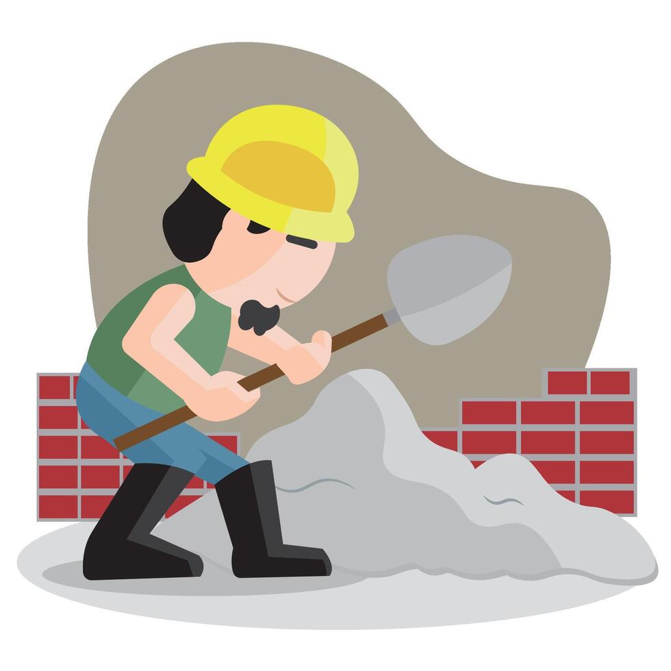 Isolated worker professions cartoon illustration vector