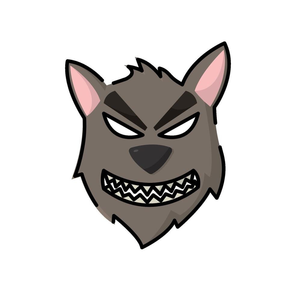 Isolated wolf icon halloween illustration vector