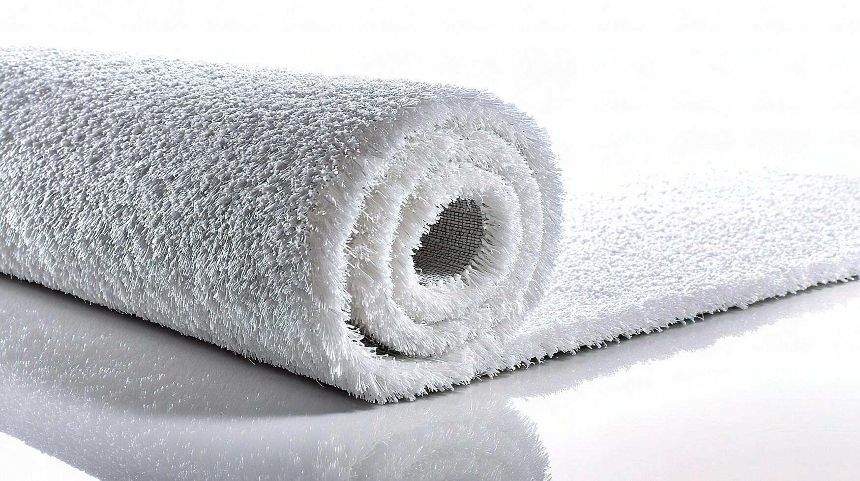 A white carpet with a white background photo