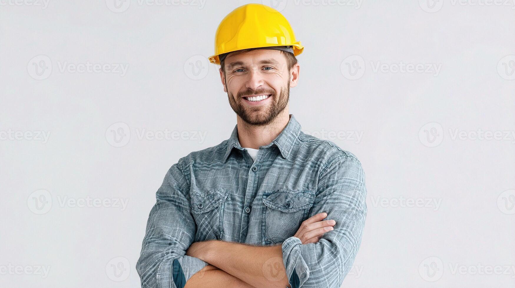 A smiling man in a hard hat photo