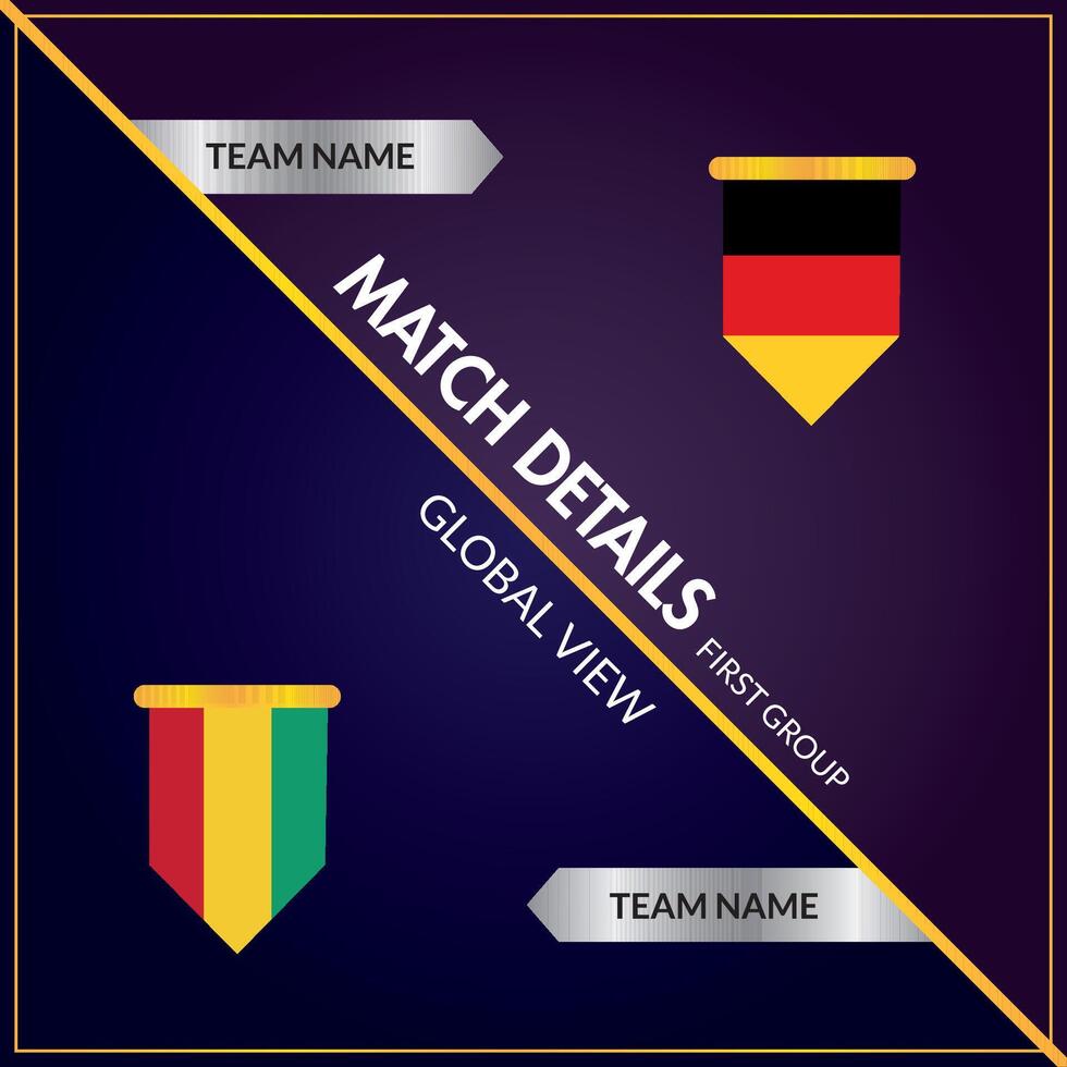 Soccer group match poster. vector