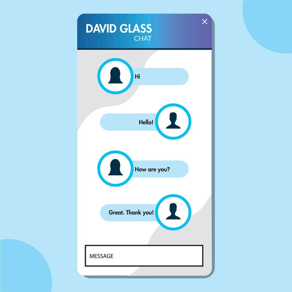 Messaging chat window. vector
