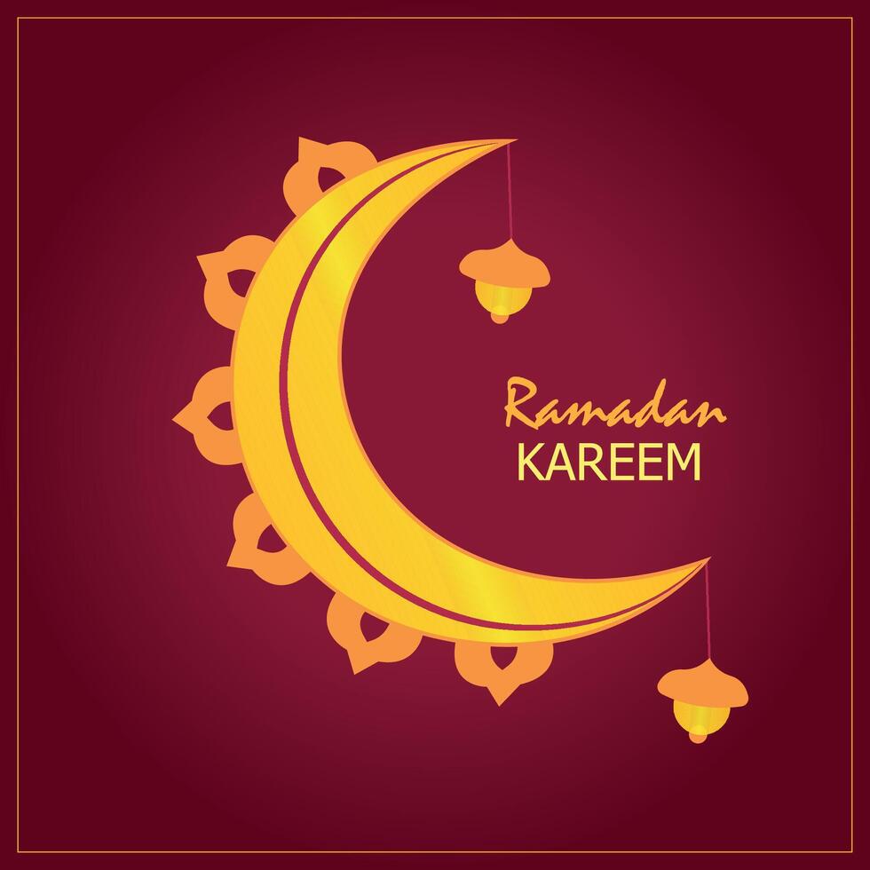 Crescent Moon Lanterns. vector