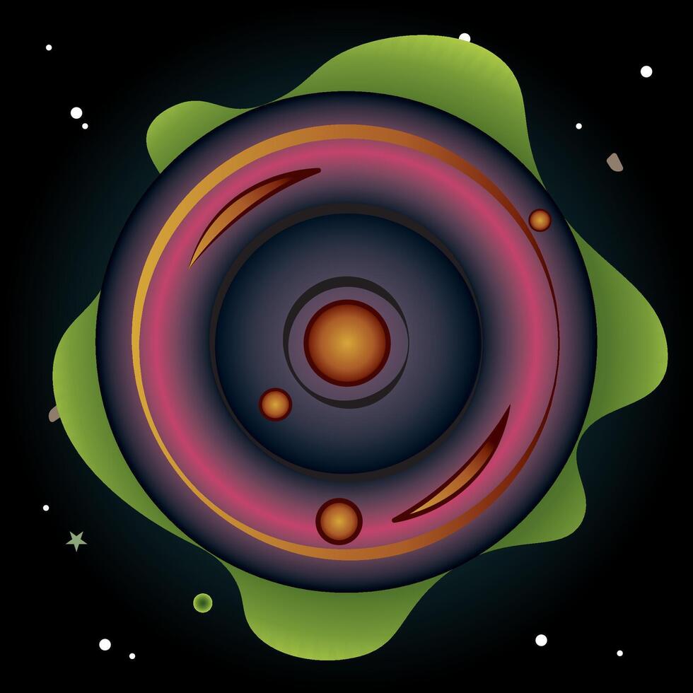 Colorful galactic core. vector