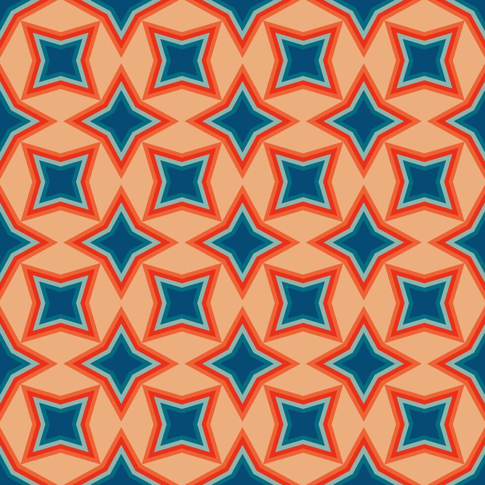 Christmas vintage groovy pattern with stars vector