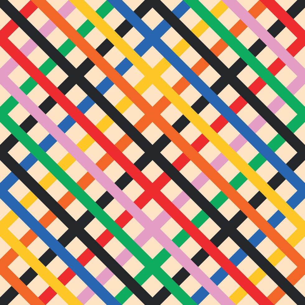 Striped geometrical seamless pattern vector