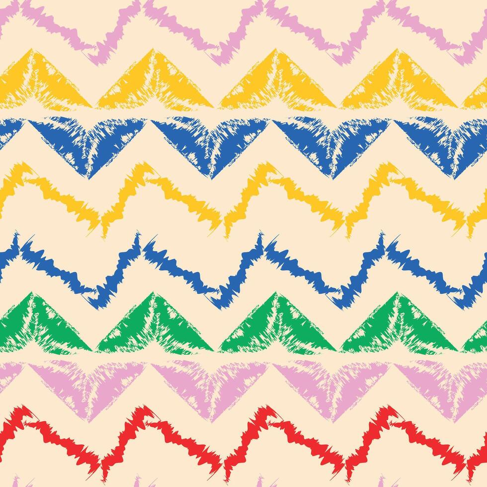 Beige pattern with geometrical ornament vector