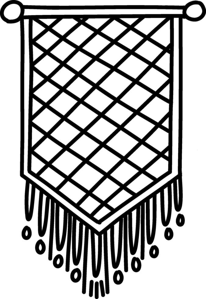 Picture of macrame home decoration vector
