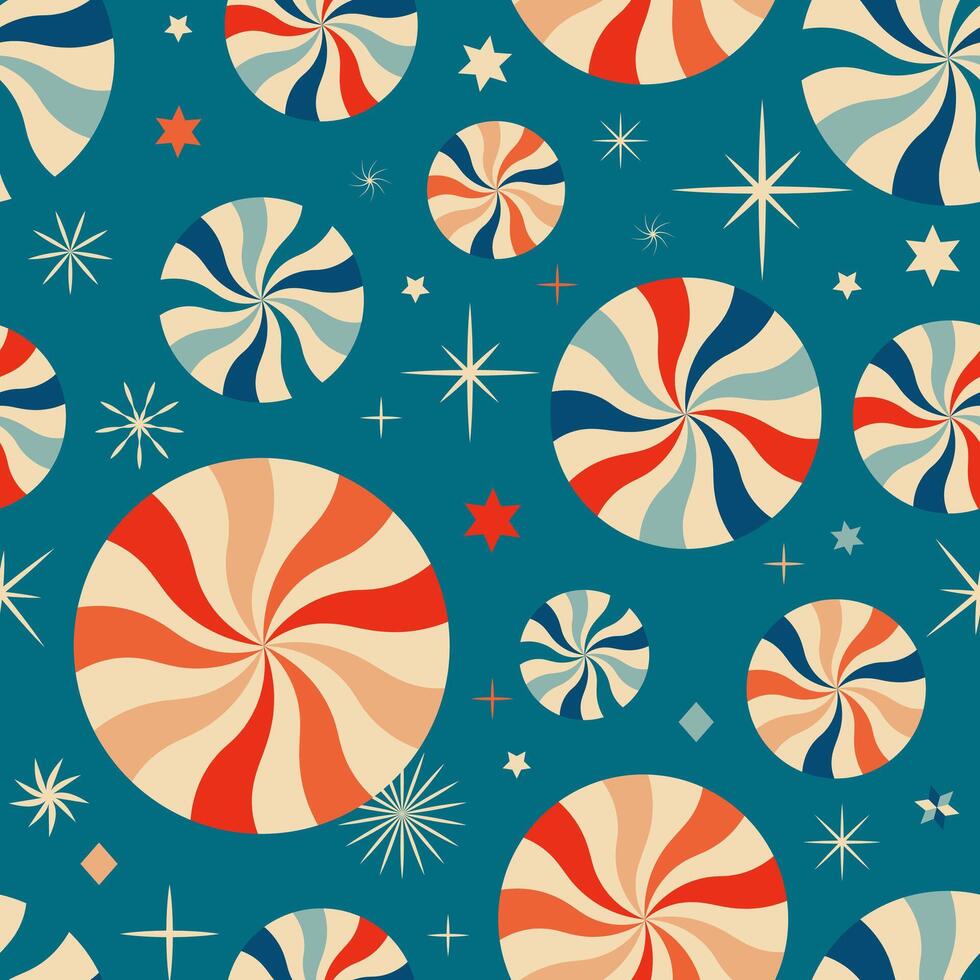 Striped candies seamless pattern vector