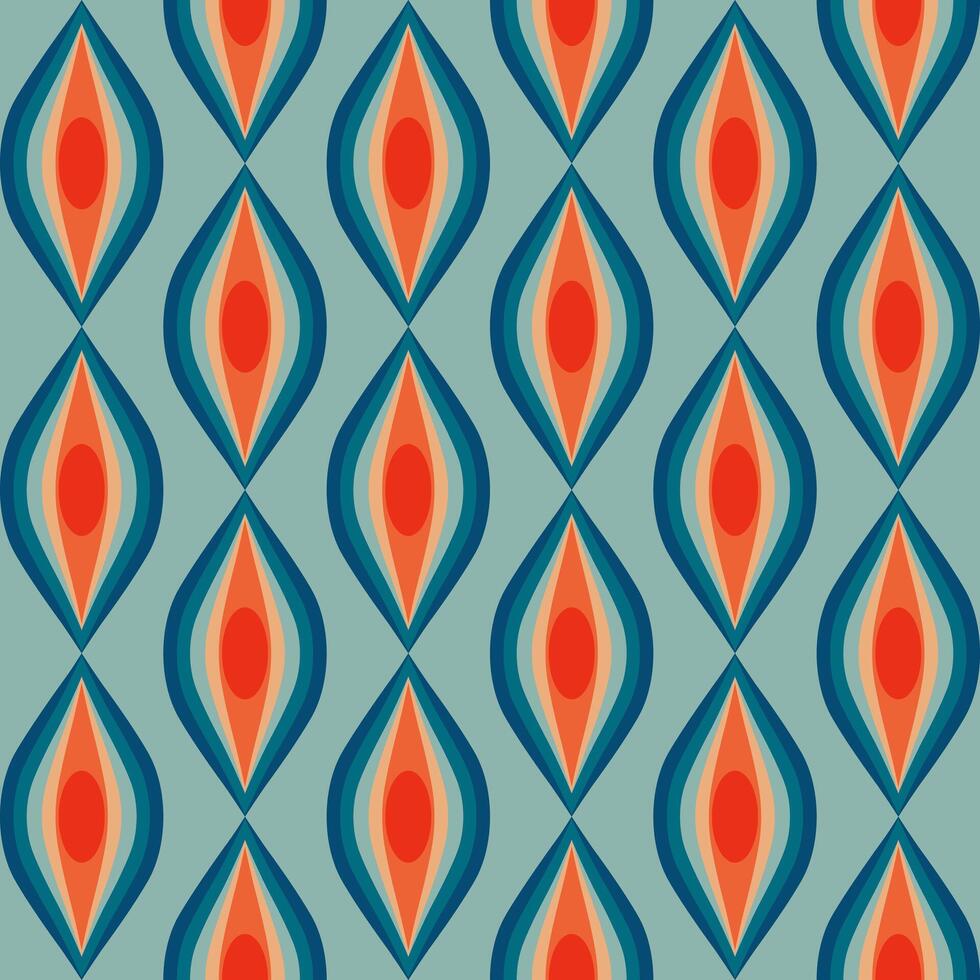 Retro Geometrical pattern in vintage style vector