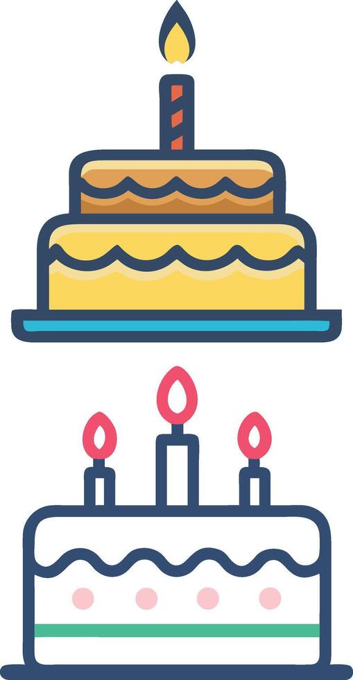 Happy Birthday cake illustration vector