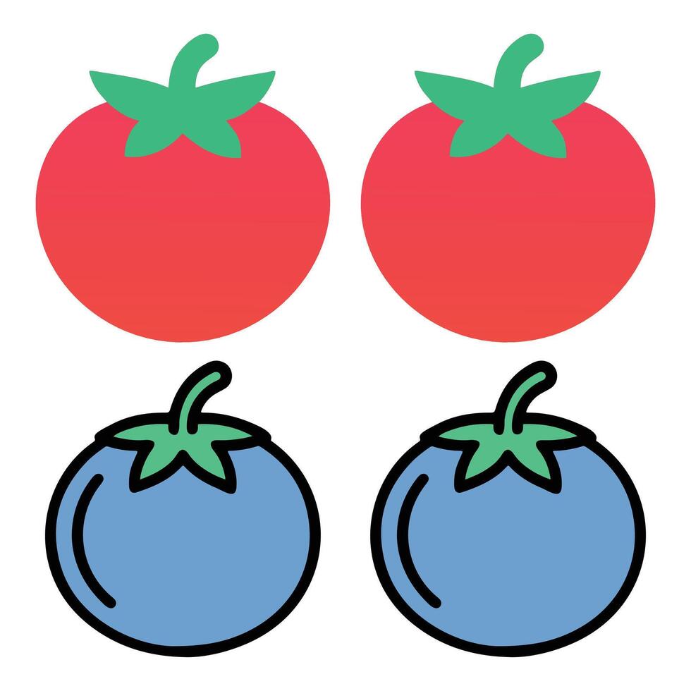 set of red apples with leaves vector
