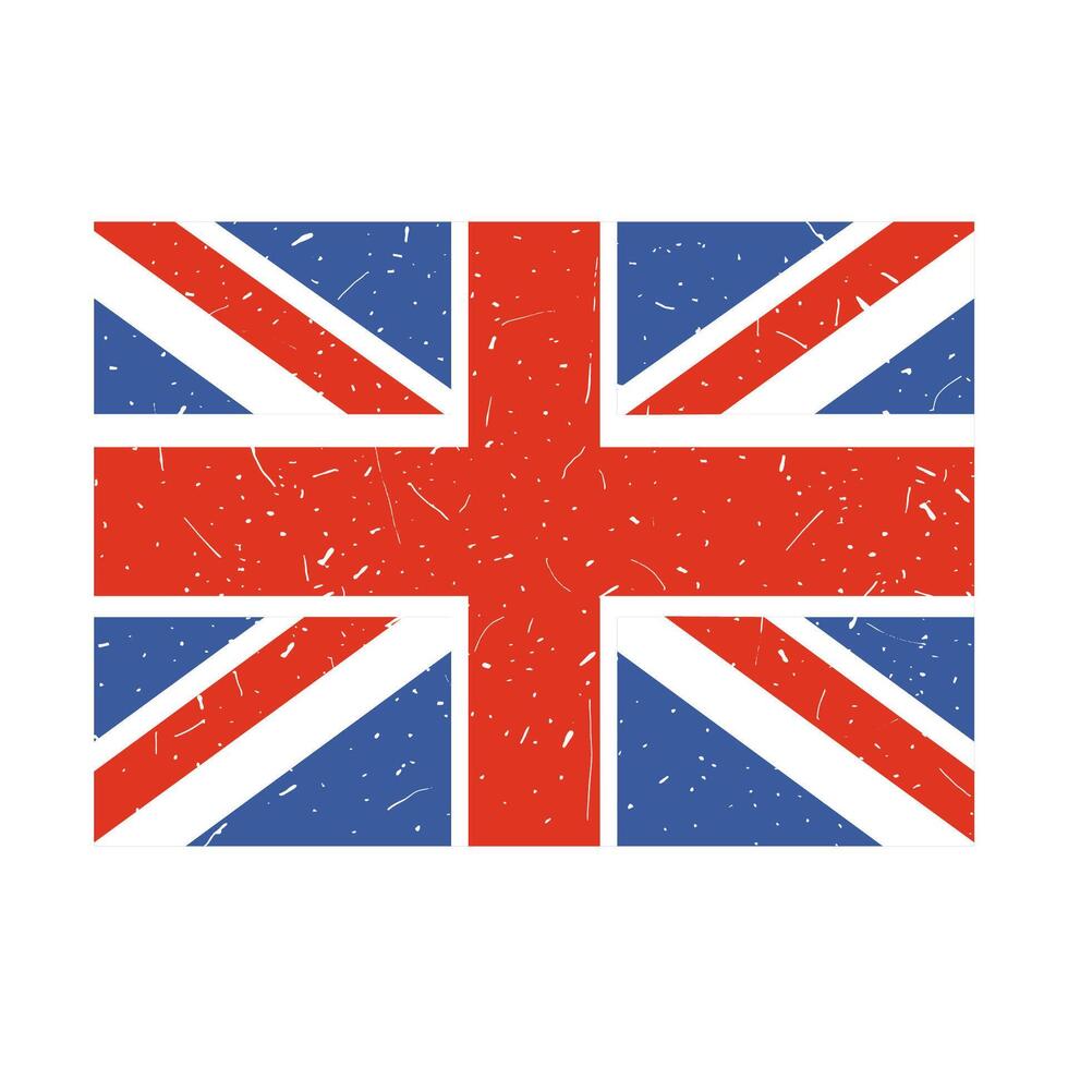 UK Flag with grunge texture. National flag of the United Kingdom. illustration vector