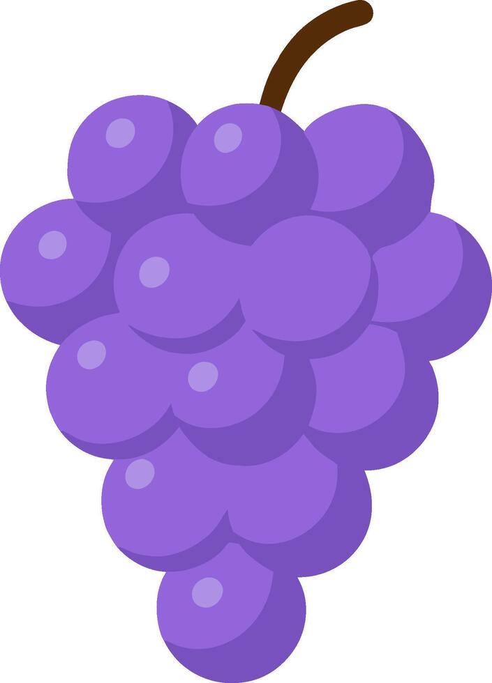 Grape purple fruit with hand draw icon LOGO vector