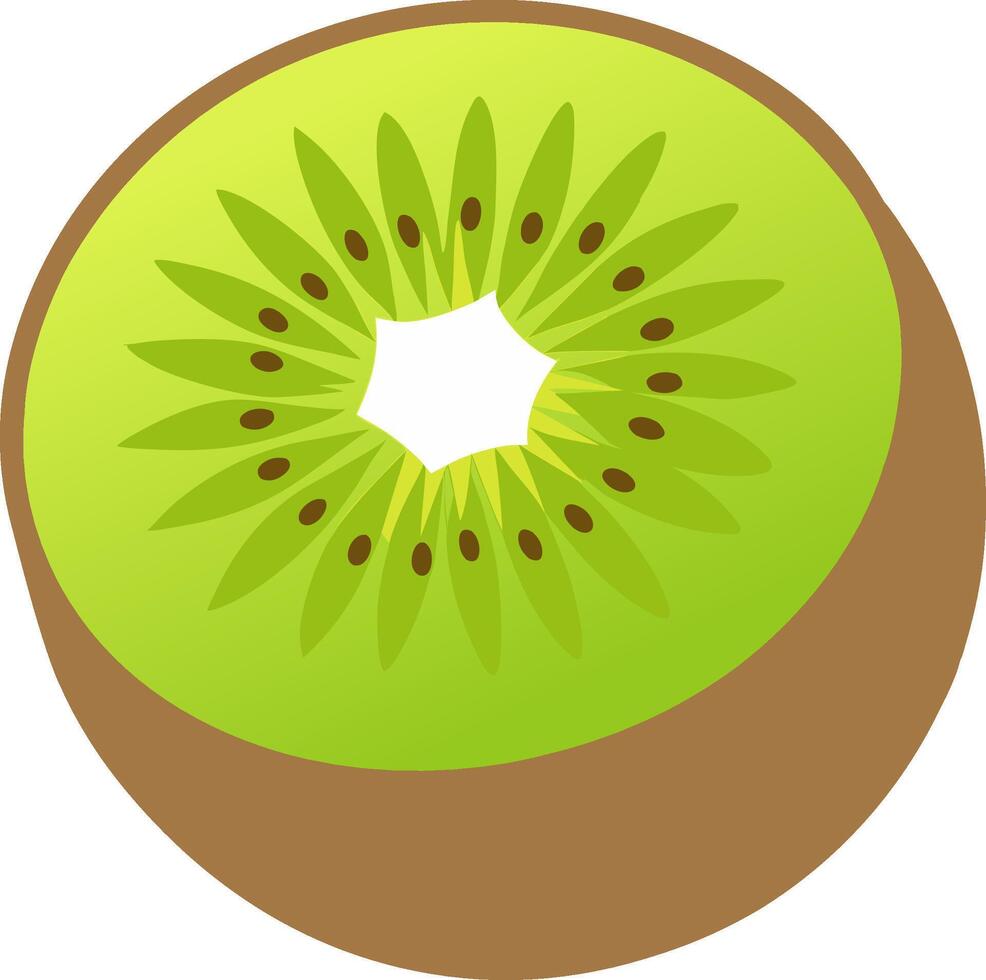 Kiwi green fruit with hand draw icon LOGO vector