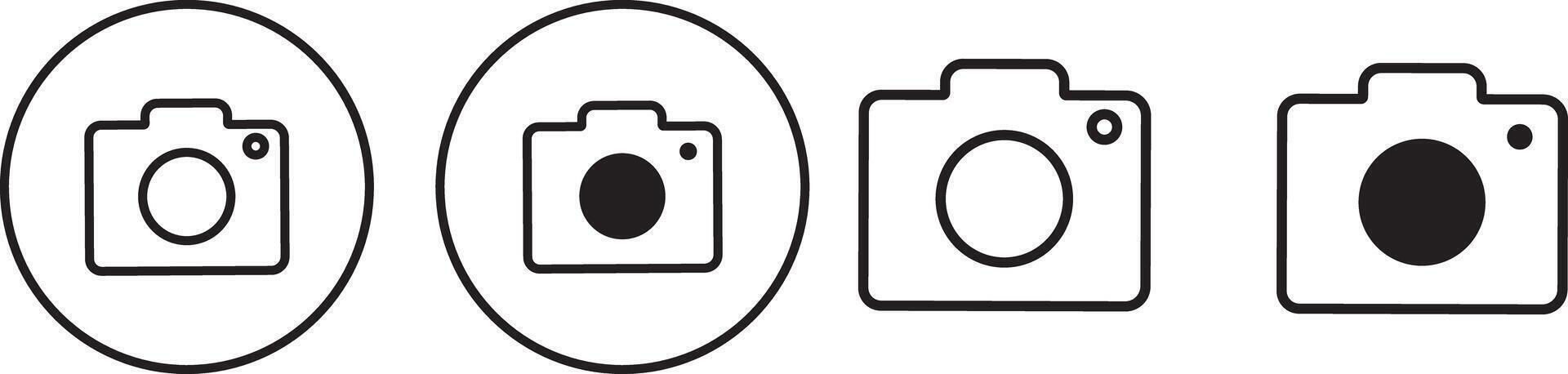 camera graphic icon flat style. photo camera sign, Instagram camera icon. vector