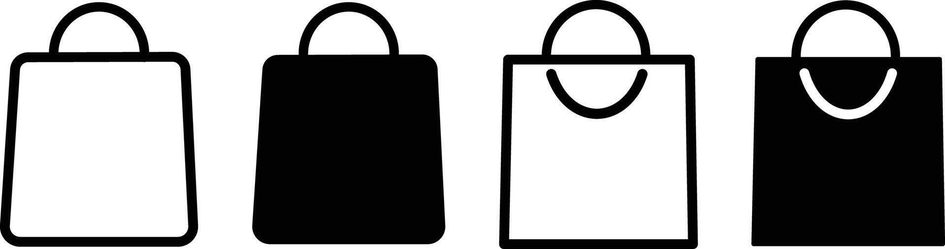 Line and glyph shopping bag icon . shopping line icon. shopping bag icon Flat line sign, Shopping bag icon white background, vector