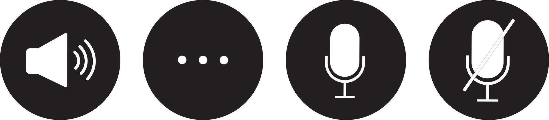 microphone mic icon illustration. Microphone mute symbol. call sign background vector