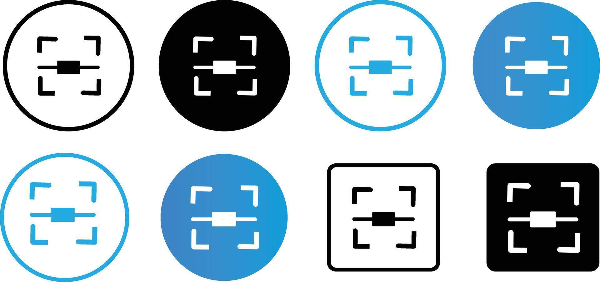 QR code icon transparent . Simple digital scanning qr code. QR code for payment, scanner animation on black symbol background, vector