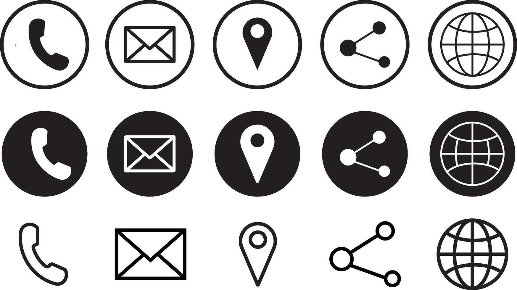 Website set icon . contact information icon. for computer and location website, Communication contact, symbol , vector