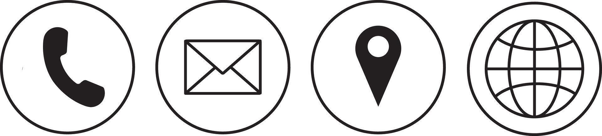 contact information icons set vactor. address, email, icons, Contact us icon set.sent, network, Website, mail, telephone, vector