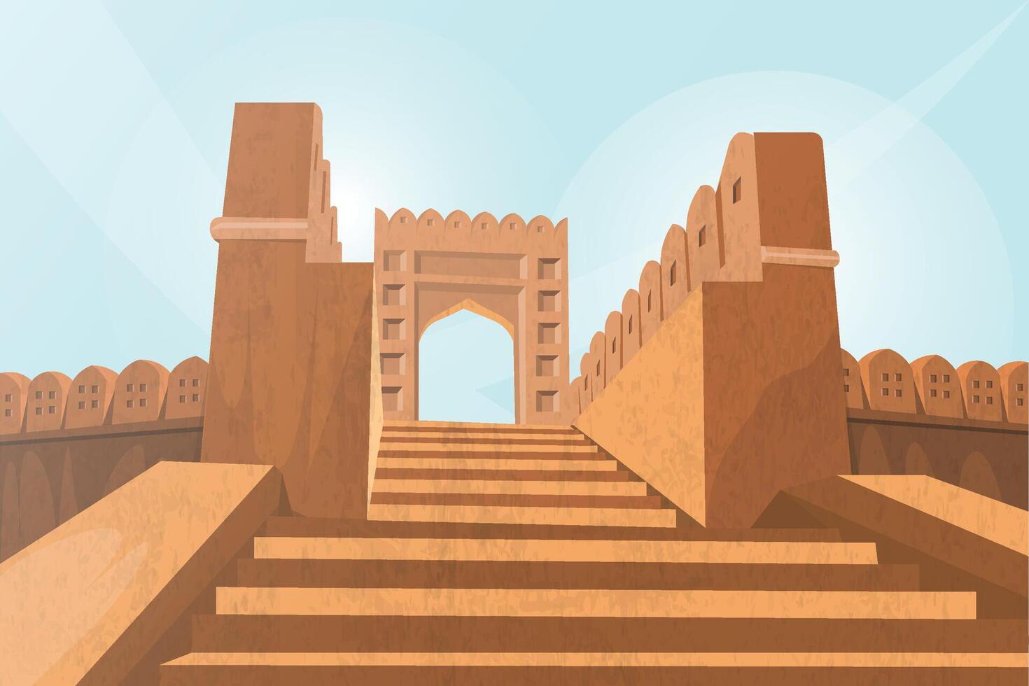Bangladeshi ancient and old structure vector