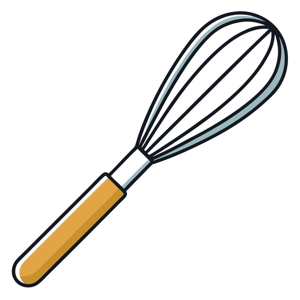 A whisk on a white flat white background vector
