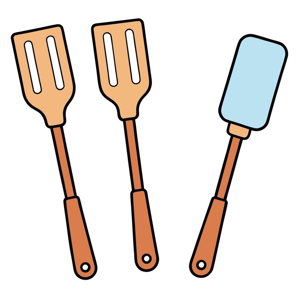 Kitchen utensils illustration vector
