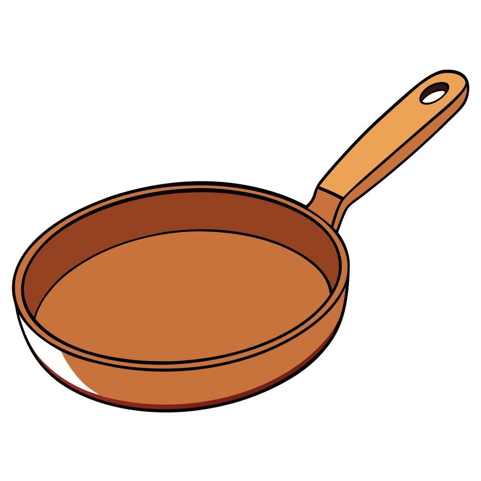 An illustration of a frying pan vector