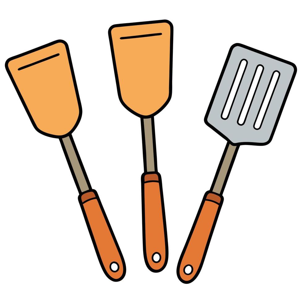 Three spatulas and a spatula with a spatula vector