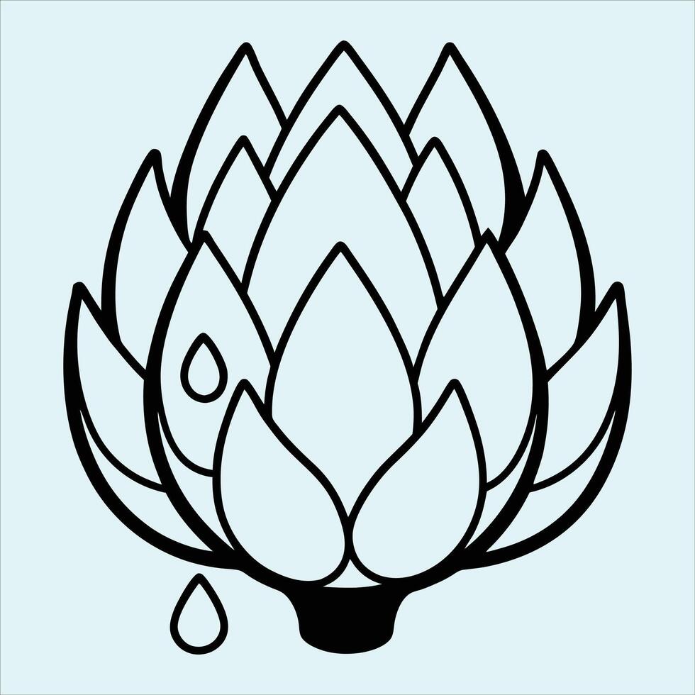 Artichoke Vegetable Silhouette Art - Ideal for Farm, Kitchen, and Recipe Designs vector
