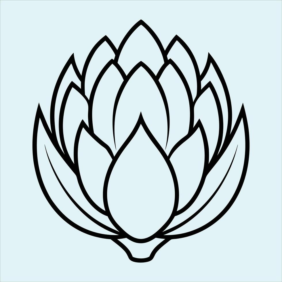 Artichoke Silhouette Art - Perfect for Food, Botanical, and Healthy Lifestyle Designs vector