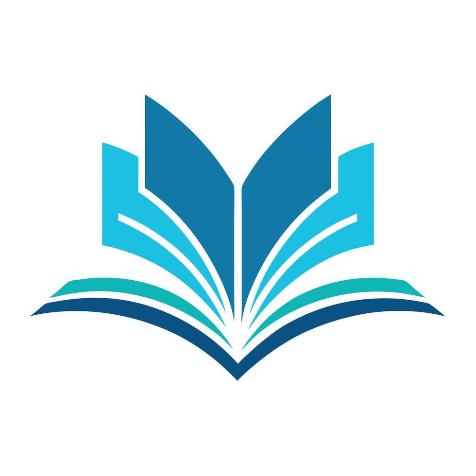 Open Book Logo Design A Symbol of Knowledge, Education, and Literacy vector