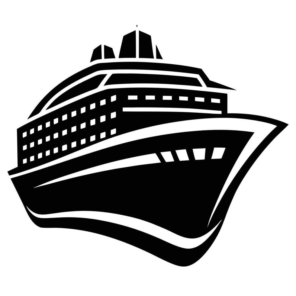 Majestic Cruise Ship Icon of Luxury Ocean Travel vector